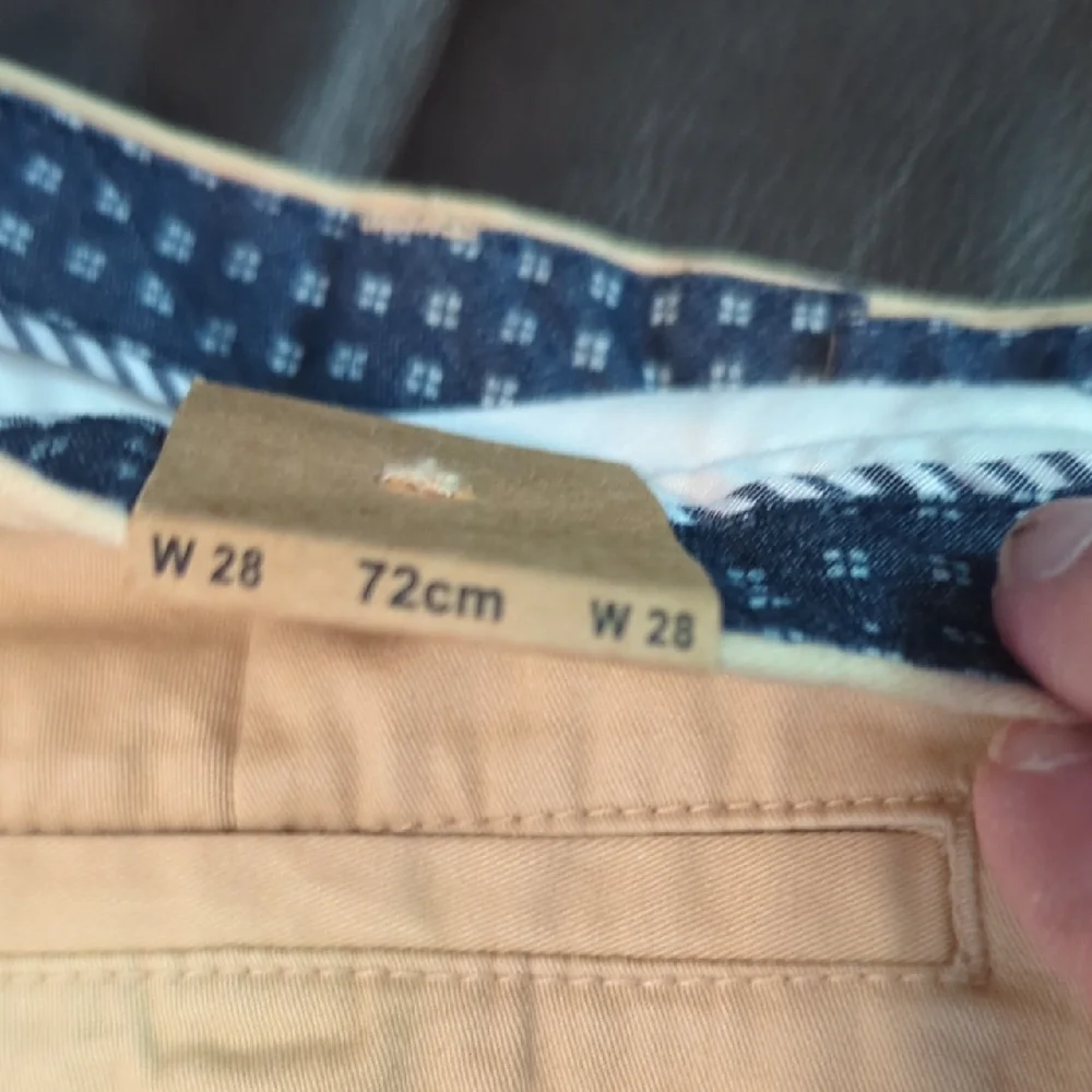 Khaki Cotton Blend‎ Shorts - Tan